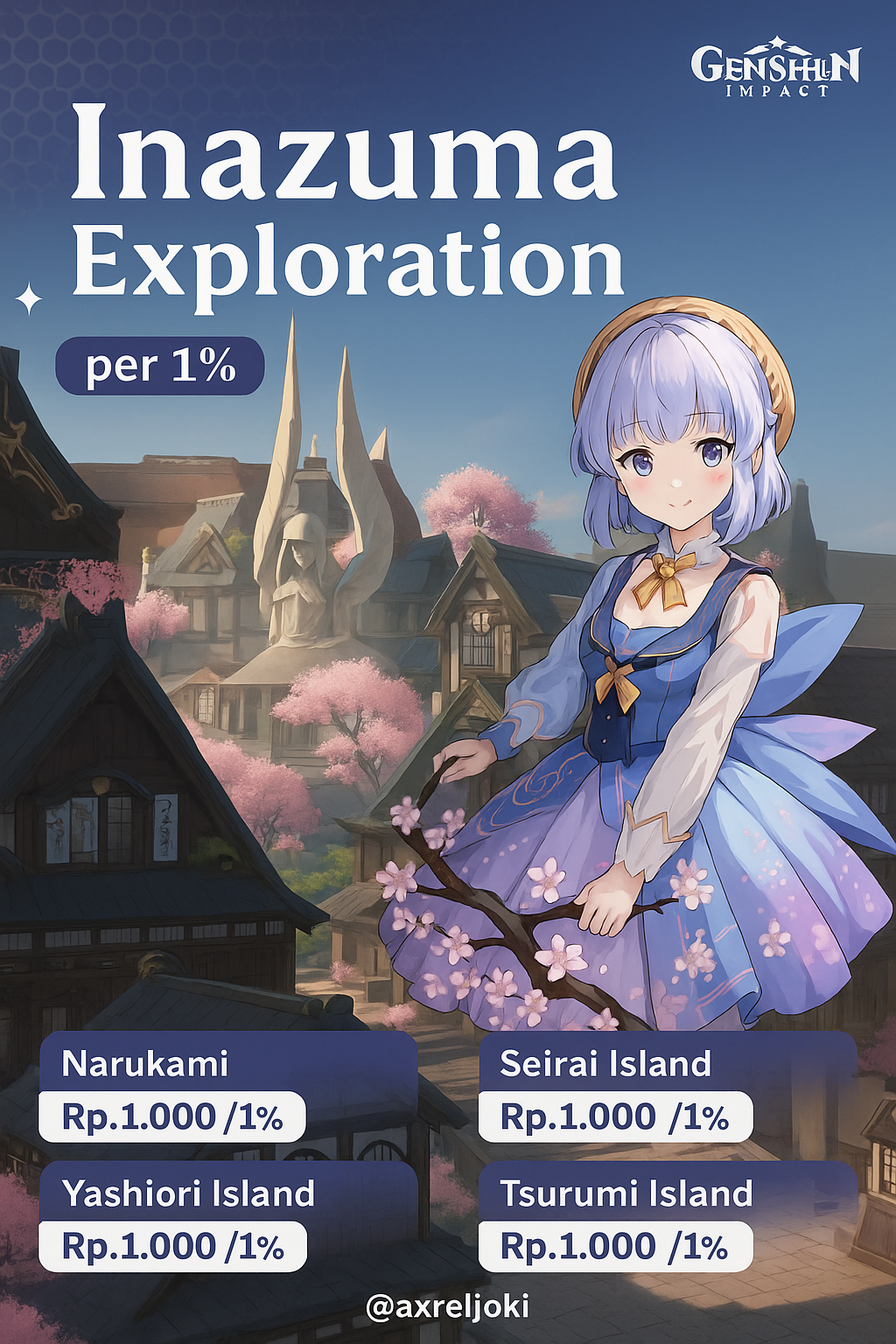 Eksplorasi Inazuma dan Keindahan Sakura